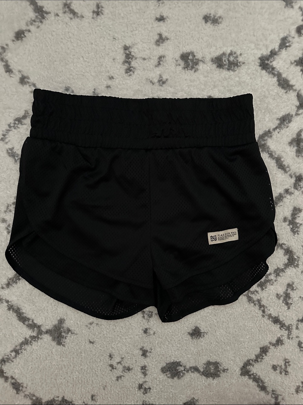flag nor fail WOMENS MOMENTUM MESH SHORTS - BLACK
